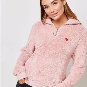 Pink Topshop Fleece Quarter Zip!!